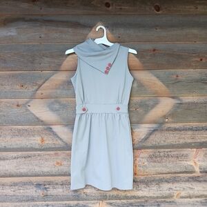 Matilda Jane Dress Sz XS Secret Fields Gray Beeches Sleeveless Collar Detail New